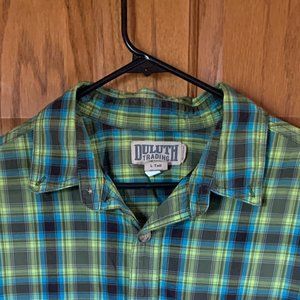 Duluth Trading Men's BBQ Short Sleeve Button Up Shirt
